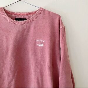 Nantucket Graphic Crew Neck Sweatshirt in Faded Red